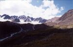 Ледник и перевал Джело, вид с левого борта долины р.Джело